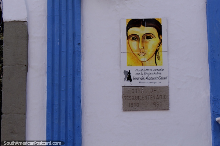 Casa Bolivar em Riobamba, onde Simon Bolivar e Manuelita Saenz escreveram o trabalho - O meu delïrio em Chimborazo. (720x480px). Equador, América do Sul.