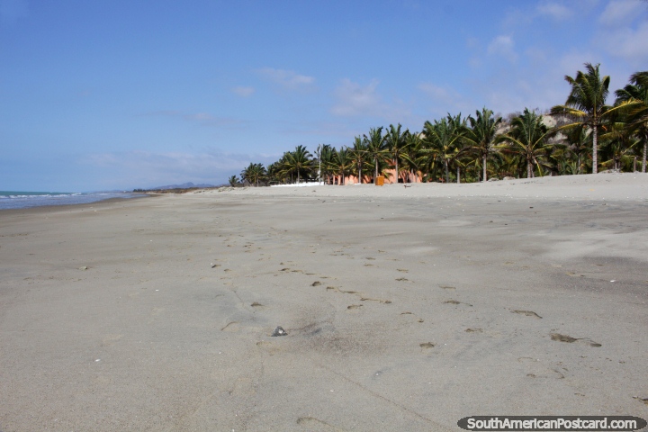 Uma bela praia e totalmente desertado, El Matal 40 minutos ao norte de Canoa. (720x480px). Equador, América do Sul.