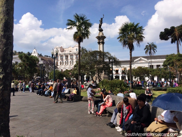 Plaza de la Independencia en Quito, una de las mejores plazas centrales de Sudamrica. (640x480px). Ecuador, Sudamerica.
