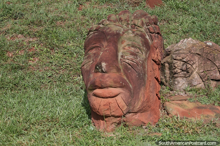 Like Stonehenge but with boulders with faces in San Ignacio Guazu. (720x480px). Paraguay, South America.