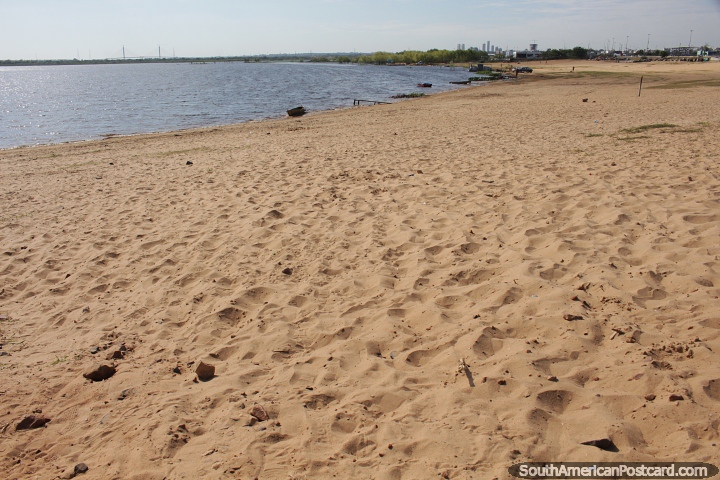 La Costanera Beach and the bay in Asuncion. (720x480px). Paraguay, South America.