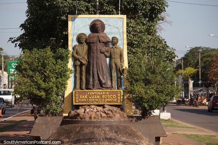 San Juan Bosco (1815-1888), an Italian Catholic priest and educator, monument in Concepcion. (720x480px). Paraguay, South America.