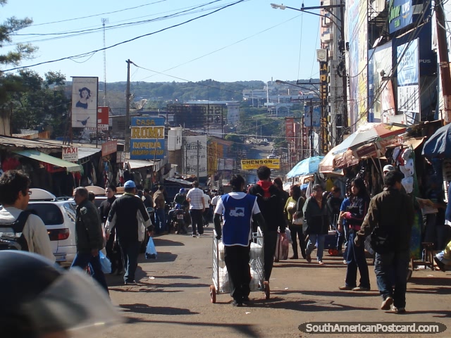 The streets of Ciudad del Este, a shoppers haven. (640x480px). Paraguay, South America.