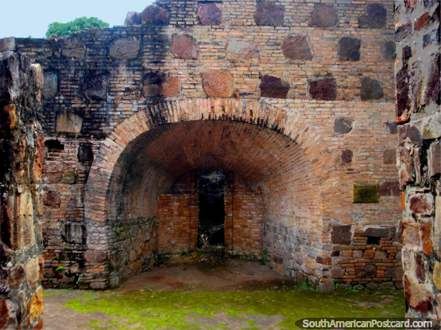 Stone archway building, Ybycui National Park. (640x480px). Paraguay, South America.