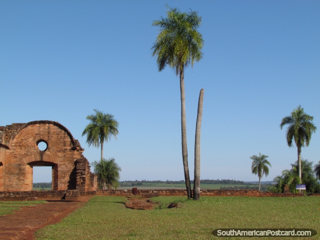 Walk around the Jesuit ruins at Jesus of Tavarangue without the crowds, Encarnacion. (640x480px). Paraguay, South America.