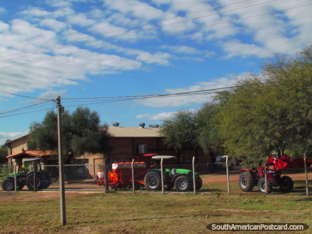 Tractors for sale in the Gran Chaco near Filadelfia. (640x480px). Paraguay, South America.