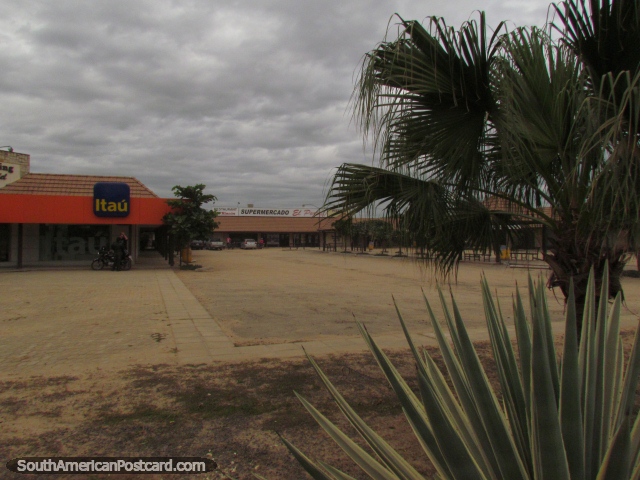 The supermarket, a restaurant and some shops in Filadelfia. (640x480px). Paraguay, South America.