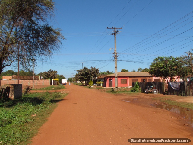 Clay suburban streets around the center of Concepcion. (640x480px). Paraguay, South America.