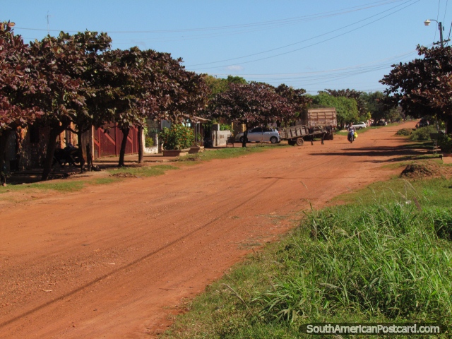 Attractive clay suburban streets in Concepcion. (640x480px). Paraguay, South America.