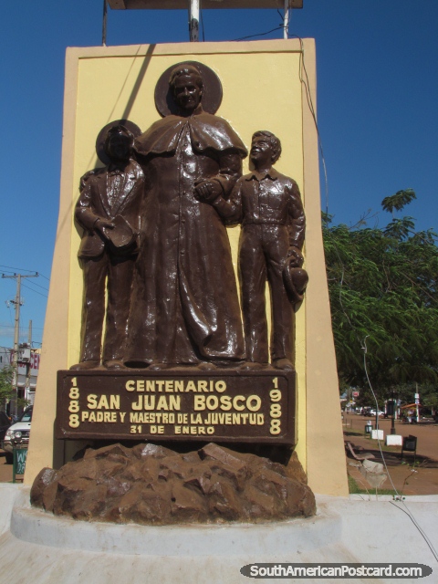 Tributo a San Juan Bosco (1815-1888) en Concepción, un sacerdote Italiano. (480x640px). Paraguay, Sudamerica.