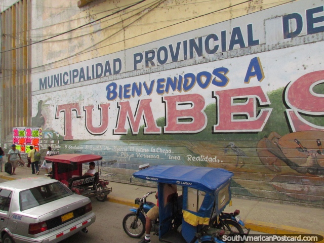 Welcome to Tumbes, the capital of ceviche, northest Peru. (640x480px). Peru, South America.