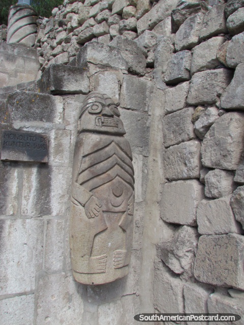 Monolito de Kuntur Wasi, stone carving in Cajamarca. (480x640px). Peru, South America.