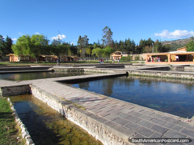 Some outdoor pools at Banos del Inca in Cajamarca. (640x480px). Peru, South America.