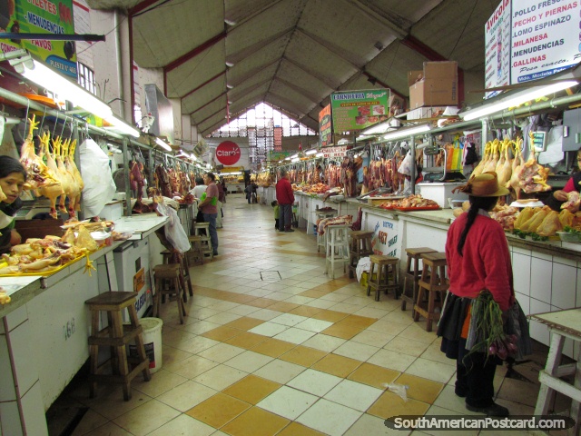 The meat markets in Huancayo. (640x480px). Peru, South America.