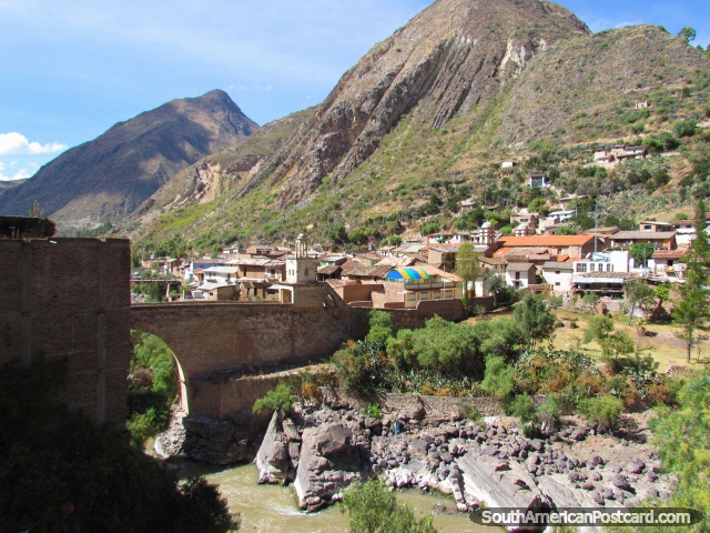 Picturesque scene of the town of Izcuchaca between Huancayo and Ayacucho. (640x480px). Peru, South America.