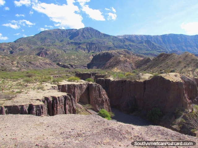 Formações de rocha parecidas a Stonehenge a caminho de Ayacucho de Esmeralda. (640x480px). Peru, América do Sul.