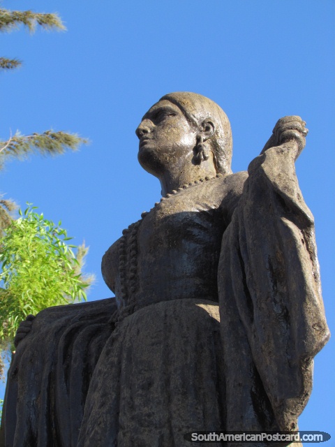 Heroin Maria Parado de Bellido monument in Ayacucho. (480x640px). Peru, South America.