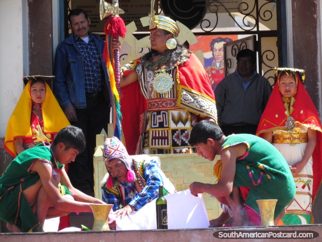 Ceremonia de los incas en Cusco. (640x480px). Per, Sudamerica.
