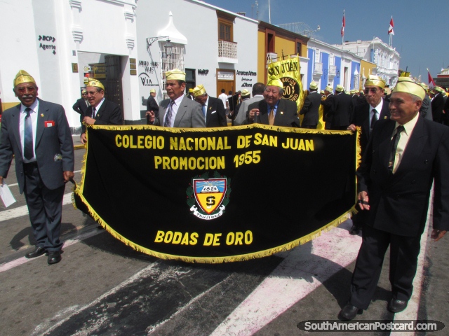 Colegio Nacional de San Juan Promocion 1955, celebration in Trujillo. (640x480px). Peru, South America.