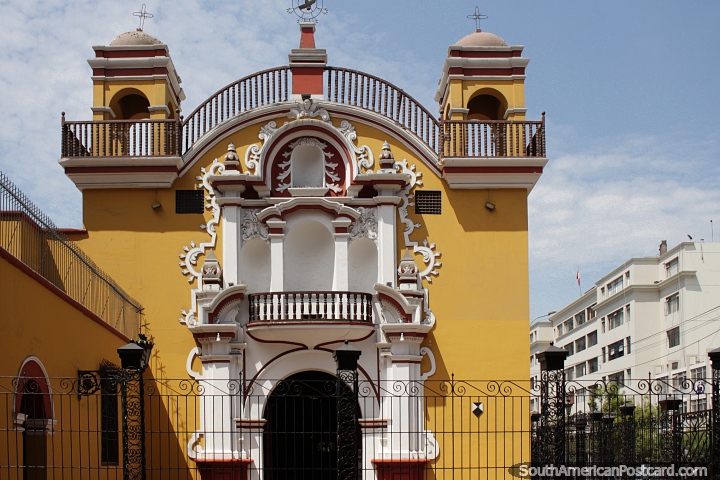 Temple and Monastery of Jesus, Mary and Joseph in Lima, rococo period, 1678. (720x480px). Peru, South America.