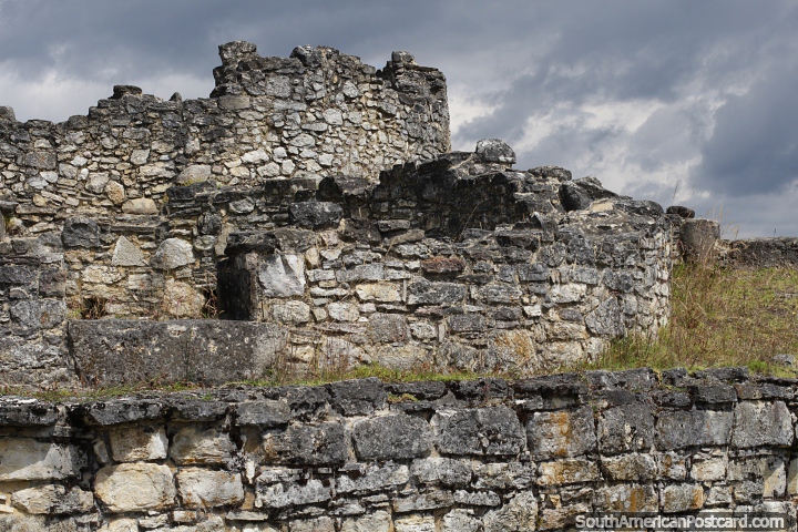 Levels and layers of the ruins of Kuelap, a 16th century construction, Chachapoyas. (720x480px). Peru, South America.