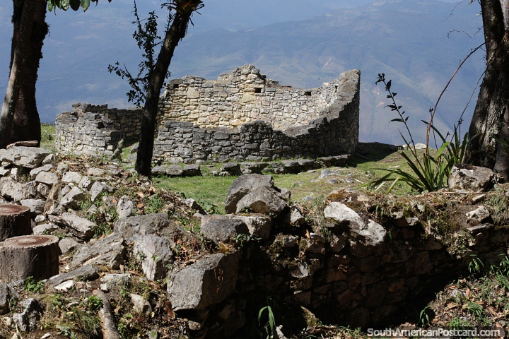 Kuelap had 550 structures, all circular except for 5 in the mountains around Chachapoyas. (720x480px). Peru, South America.