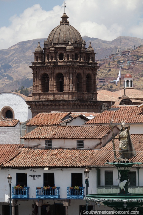 Convent of La Merced, tower built between 1692 and 1696, Cusco. (480x720px). Peru, South America.