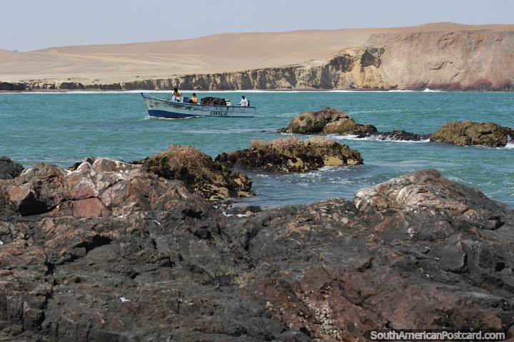 Fishermen head out to sea at Paracas National Park. (720x480px). Peru, South America.