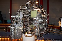 An engine on display at the space center museum in Kourou, French Guiana. The 3 Guianas, South America.