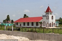 Monumento de Ephraim Scott igreja presbiteriana nos arrabaldes de Georgetown na Guiana. As 3 Guianas, América do Sul.