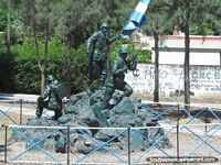 Plaza Heroes de Malvinas, monumento de guerra en Palpala. Argentina, Sudamerica.