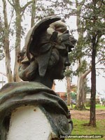 Greek-type statue at Parque Quiros in Colon. Argentina, South America.