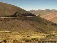 Argentina Photo - The road through the mountains to Paso de Jama.