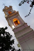 The bell-tower in the evening, Salta cathedral. Argentina, South America.