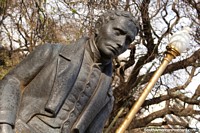 Luis Braille (1809-1852), creador del sistema Braille de lectura para ciegos, estatua en Buenos Aires. Argentina, Sudamerica.