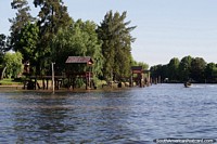 Beautiful river delta with wooden jetties, a peaceful place to enjoy, Tigre, Buenos Aires. Argentina, South America.