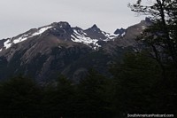 Mountains with snow-capped peaks around Perito Moreno Glacier, El Calafate.
