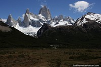 View of the Fitz Roy peak from the Fitz Roy trail in El Chalten.