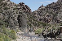River running through the canyon Atuel, a rough rocky terrain near San Rafael.