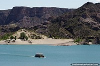 Spectacular rock mountains surrounding the Valle Grande Reservoir at canyon Atuel, San Rafael.