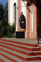 San Ignacio, a soldier of God, statue outside the church in San Ignacio.
