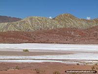 Pequeños pisos de sal entre Pulacayo y Tica Tica. Bolivia, Sudamerica.