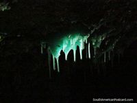 Green stalactites in the Potosi mines. Bolivia, South America.