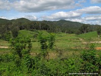 Versión más grande de Foresty colinas verdes y terreno alrededor de Abapo.