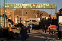 The border crossing at Desaguadero, looking from Peru to Bolivia.