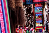 Colors and designs, beautiful items for sale in La Paz. Bolivia, South America.