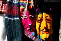 Bolivia Photo - Yellow balaclava and a pink twin, full head warmth, for sale in La Paz.