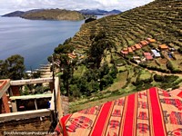 Bolivia Photo - Sun comes out, amazing views from high on the hill at the Island of the Sun, Copacabana.