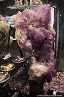 Large violet gem found only in Bolivia on display at the National Mint in Potosi. Bolivia, South America.