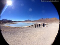 Laguna Charcota en el desierto de Uyuni, algo que no te puedes perder durante tu visita a Bolivia. Bolivia, Sudamerica.